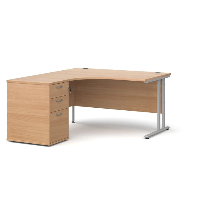 Dams International Desk with Pedestal EBS14LB 1,400 x 1,626 x 725 mm