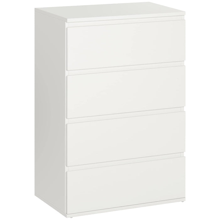 HOMCOM Drawers Particle Board White 3.3 x 5.5 x 8 cm