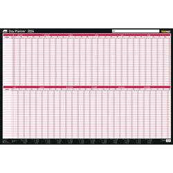 SASCO Day Planner Mounted 2024 Landscape Black, Red English 91.5 x 61 cm