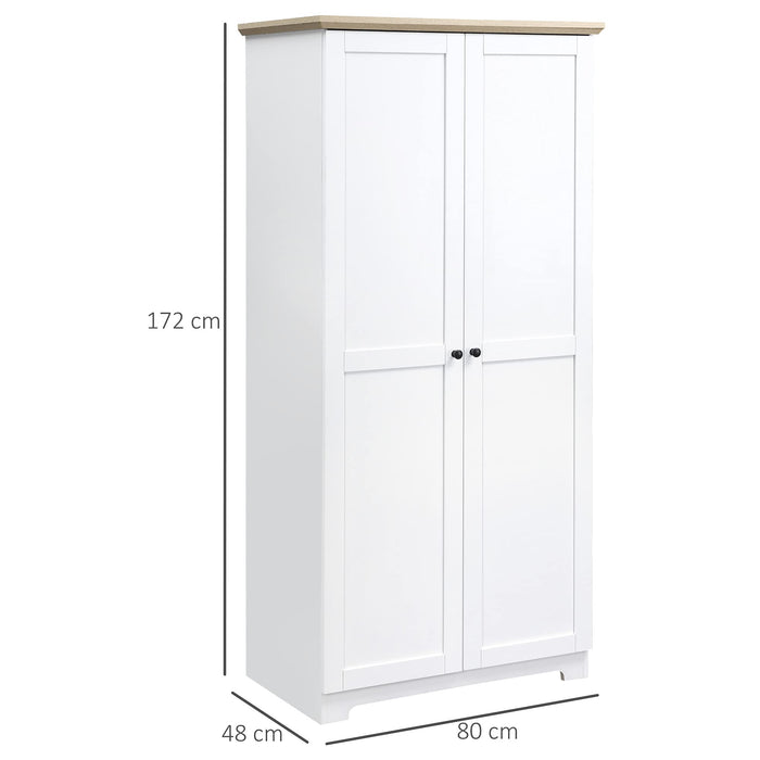 HOMCOM Cabinet 833-595 MDF White 800 mm x 480 mm x 1720 mm