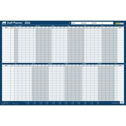 SASCO Staff Annual Planner Mounted 2024 Landscape Blue English 91.5 x 61 cm