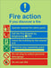 Fire Action Sign If You Discover A Fire Self Adhesive Vinyl 20 x 15 cm