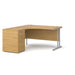 Dams International Desk with Pedestal EBS14LO 1,400 x 1,626 x 725 mm