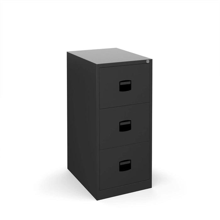 Dams International Filing Cabinet with 3 Lockable Drawers DCF3K 470 x 622 x 1016mm Black