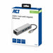 ACT AC7055 1 x USB C Male to 3 x USB A, Gigabit Network Port Hub 0.15m Black, Grey