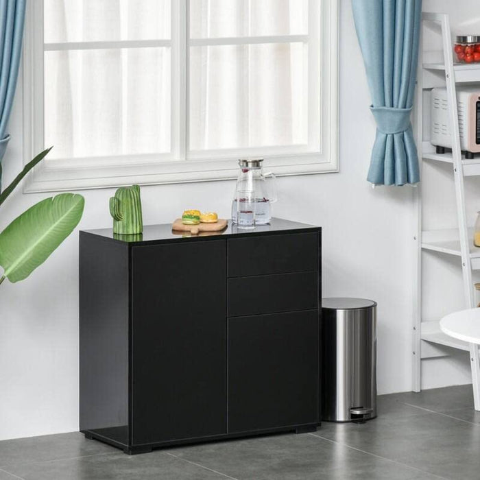 HOMCOM Side Cabinet 838-075BK 740 x 790 x 360 mm Black