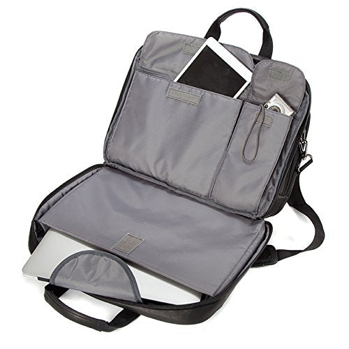 Falcon Laptop Bag FI6703 15.6 Inch Leather Black 41.5 x 15 x 31 cm