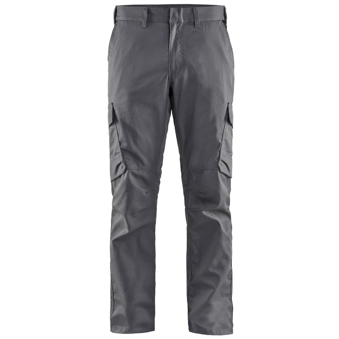 BLÅKLÄDER Trousers 14441832 Cotton, Elastolefin, PL (Polyester) Mid Grey, Black Size 42R