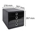 Exacompta Drawer Unit with 4 Drawers Pop-Box Plastic Black, Silver 27.8 x 34.7 x 26.7 cm