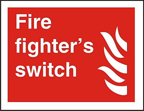 Fire Sign Fire Fighter's Switch Vinyl 15 x 20 cm