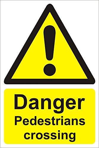 Warning Sign Pedestrians Plastic 60 x 40 cm