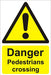 Warning Sign Pedestrians Plastic 60 x 40 cm