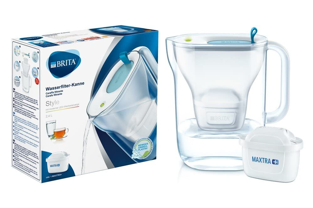 BRITA Water Filter Jug fill&enjoy Style 2.4L White-Soft Blue