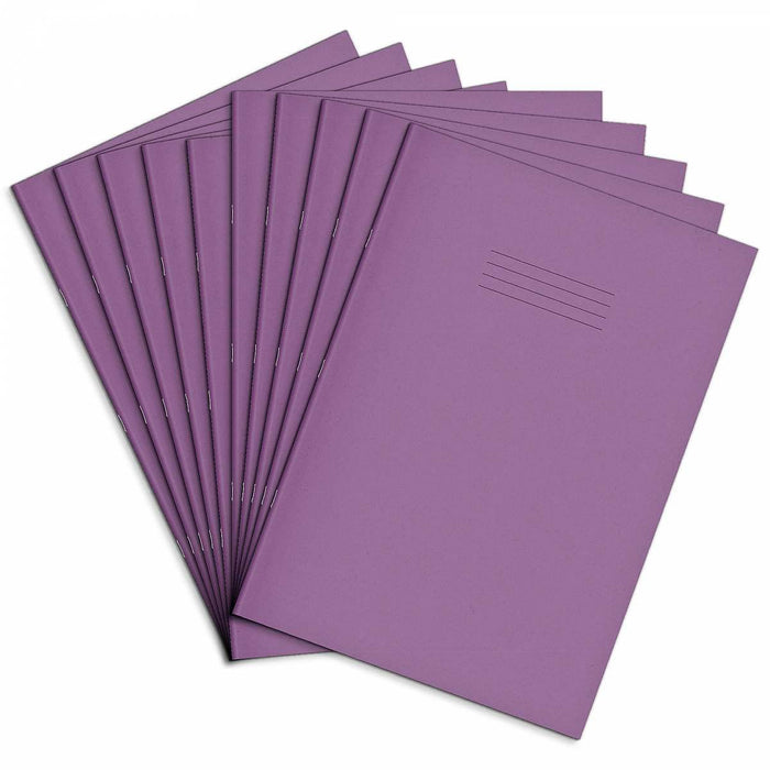 Rhino 13 x 9  A4+ Oversized Exercise Book 40 Page Feint Ruled 12mm Purple (Pack 100) - VDU024-230-6