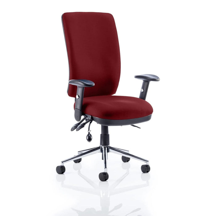 dynamic Triple Lever Ergonomic Office Chair with Adjustable Armrest and Seat Chiro High Back Ginseng Chilli