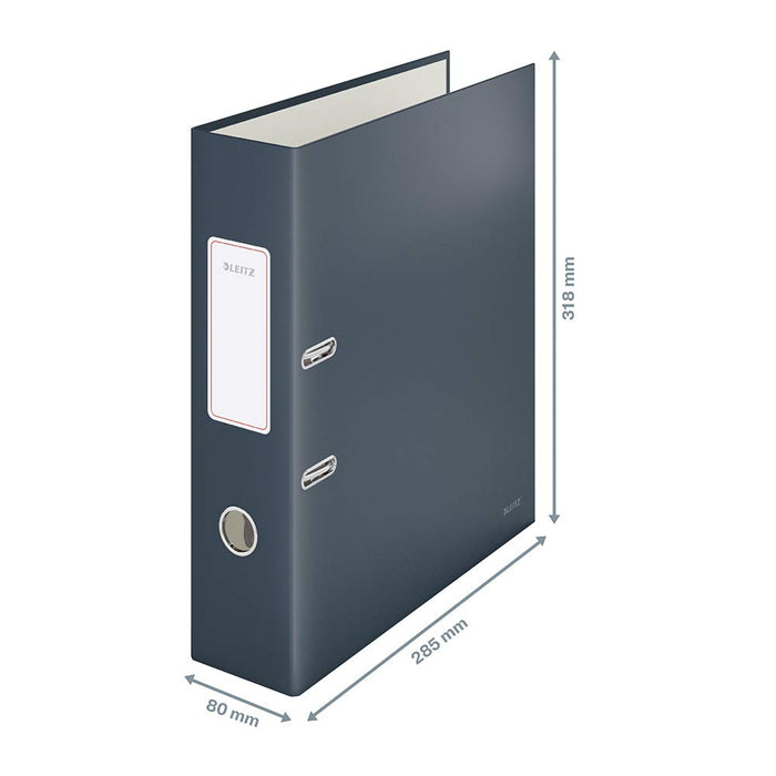 Leitz Lever Arch File 180 Cosy A4 80mm Velvet Grey PK6 - 10610089