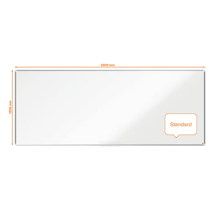 Nobo Premium Plus Whiteboard 1915165 Wall Mounted Magnetic Lacquered Steel 300 x 120 cm