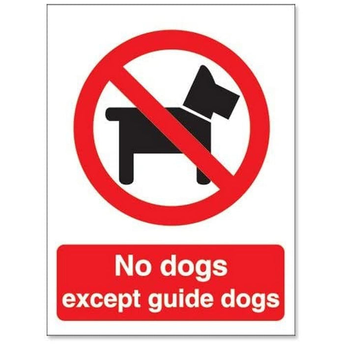 Prohibition Sign No Dogs Plastic 30 x 20 cm