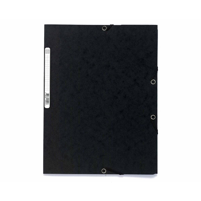 Exacompta 3 Flap Folder 55501SE A4 Black Glossy Card 24 x 32 cm Pack of 50