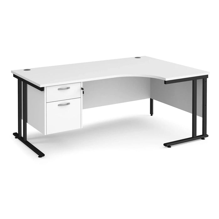 Dams International Right Hand Ergonomic Desk MC18ERP2KWH 1,800 x 1,200 x 725 x 800 - 990 mm