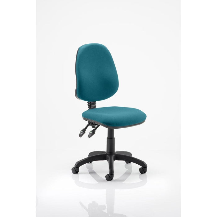 Dynamic Permanent Contact Backrest Task Operator Chair Without Arms Eclipse Plus II Myrrh Green Seat Without Headrest High Back