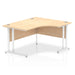 Dynamic Radial Right Hand Crescent Desk Oak MFC Cantilever Leg Grey Frame Impulse 1800/1200 x 600/800 x 730mm