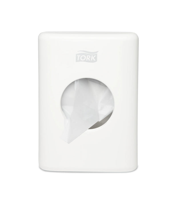 Tork Sanitary Towel Bag Dispenser White 10 x 3.6 x 14 cm