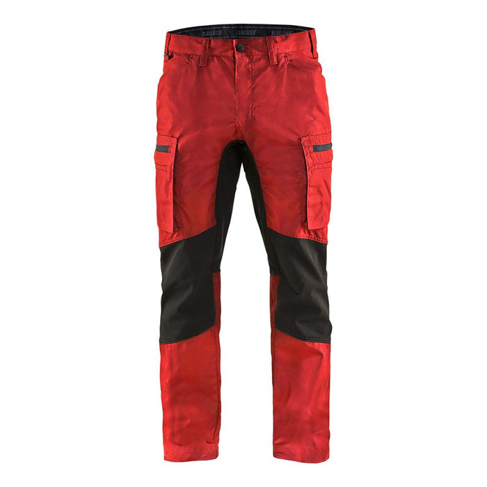 BLÅKLÄDER Trousers 14591845 Cotton, PL (Polyester) Red, Black Size 36R