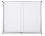 Bi-Office Exhibit Indoor Lockable Notice Board Magnetic 27 x A4 Wall Mounted 202.6 (W) x 96.7 (H) cm White