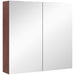 Kleankin Bathroom Cabinet Walnut 630 mm x 135 mm x 600 mm