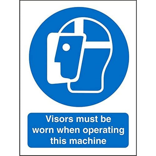 Mandatory Sign Visors vinyl Blue, White 30 x 20 cm