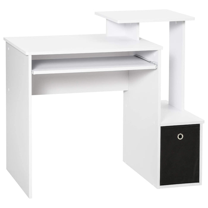 HOMCOM Computer Desk White 400 x 866 mm