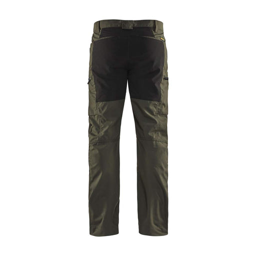 BLÅKLÄDER Trousers 14591845 Cotton, PL (Polyester) Dark Olive Green, Black Size 38R