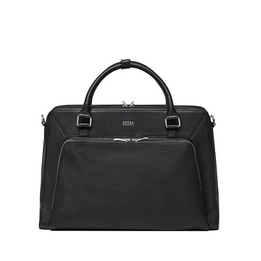 SOCHA Laptop Bag 15.6 " Leather Black 43 x 13 x 31.5 cm