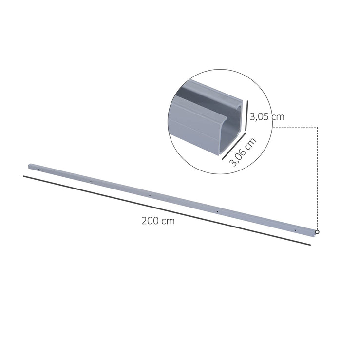 HOMCOM Sliding Door Kit Wood 305 x 306 mm