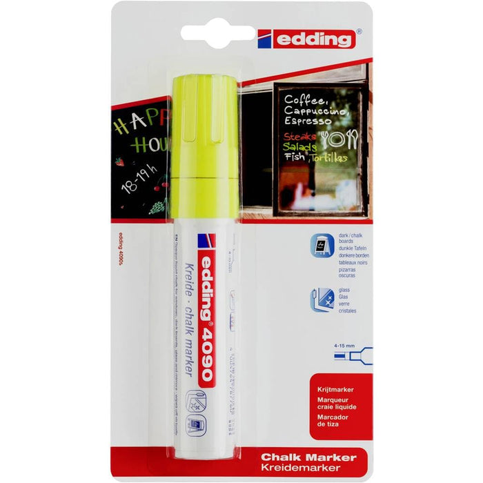 edding 4090 Chalk Marker Chisel Neon Yellow