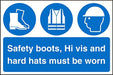 Mandatory Sign Safety Boots Plastic 40 x 60 cm