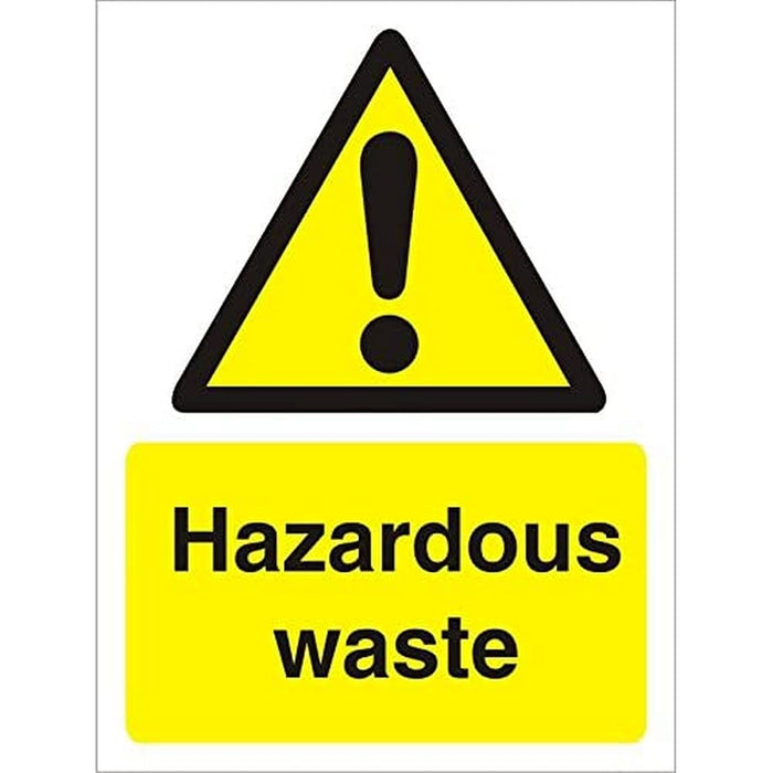 Warning Sign Hazardous Waste Plastic 40 x 30 cm