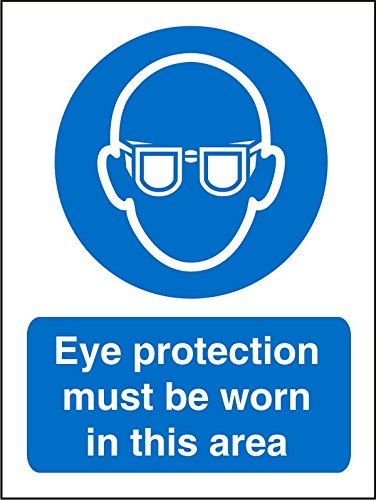 Mandatory Sign Eye Protection in This Area Plastic 20 x 15 cm