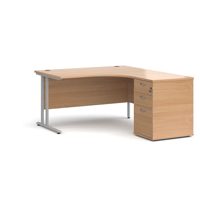 Dams International Desk with Pedestal EBS14RB 1,400 x 1,626 x 725 mm