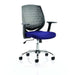 Dynamic Basic Tilt Task Operator Chair Fixed Arms Dura Black Back, Stevia Blue Seat Medium Back