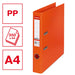 Esselte No.1 Power Lever Arch File A4 52 mm Orange 2 ring 811440 Polypropylene Portrait Pack of 10