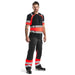 BLÅKLÄDER Trousers 15641811 Cotton, PL (Polyester) Black, Red Size 38R