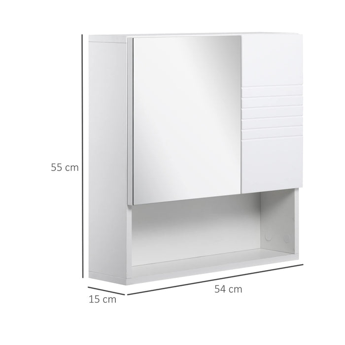 kleankin Mirror Cabinet White 150 x 550 mm