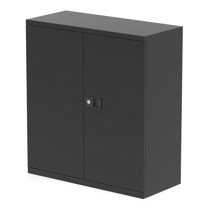 Bisley Regular Door Cupboard Lockable with 3 Shelves Steel E722A03av1 914 x 400 x 1806mm Black