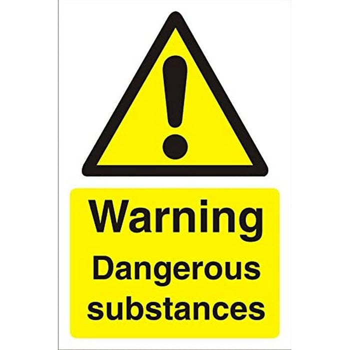 Warning Sign Dangerous Substances Fluted Board 30 x 20 cm