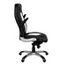 Nautilus Designs Ltd. High Back Executive Chair with Folding Arms and Satin Chrome Base - Black and White