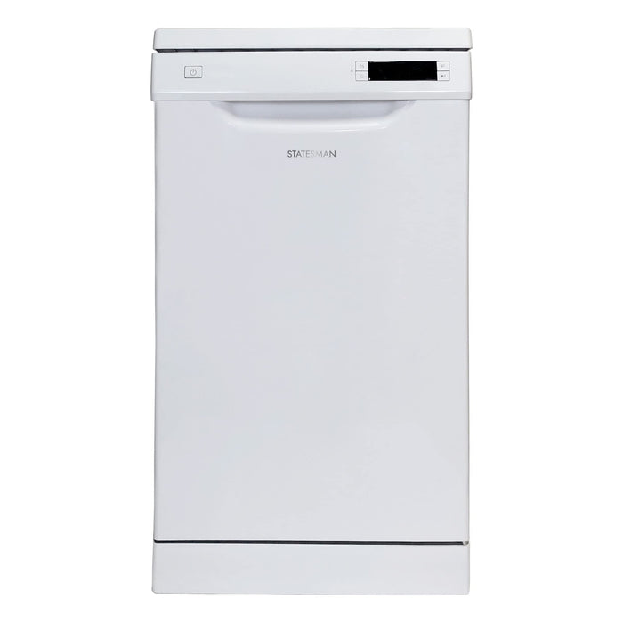 Statesman Slimline FD10PW Dishwasher 6 Wash program Metal White