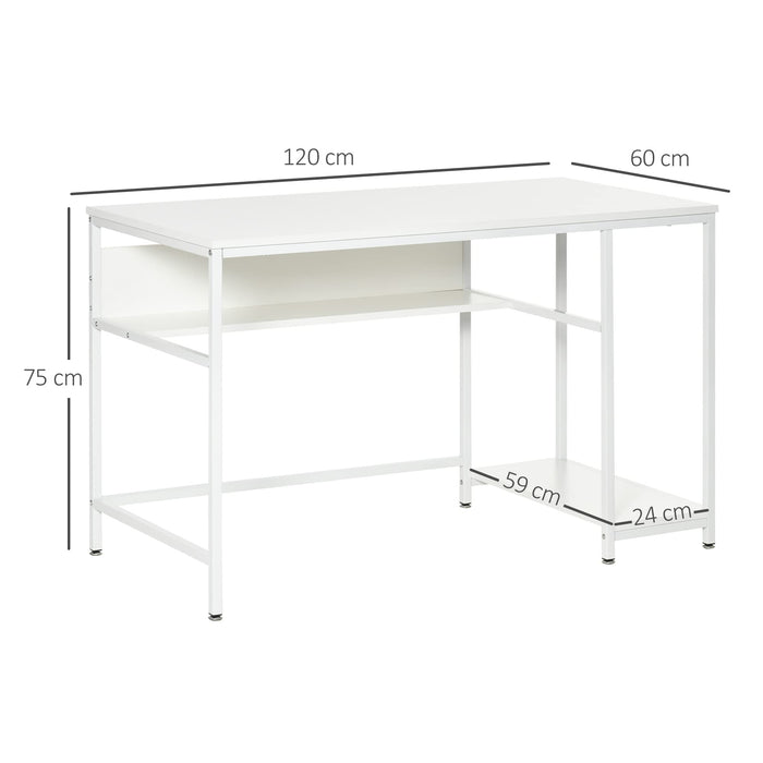 HOMCOM Computer Desk White 600 x 750 mm