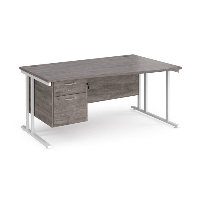 Dams International Wave Desk MC16WRP2WHGO 1,600 x 725 x 800 - 990 mm